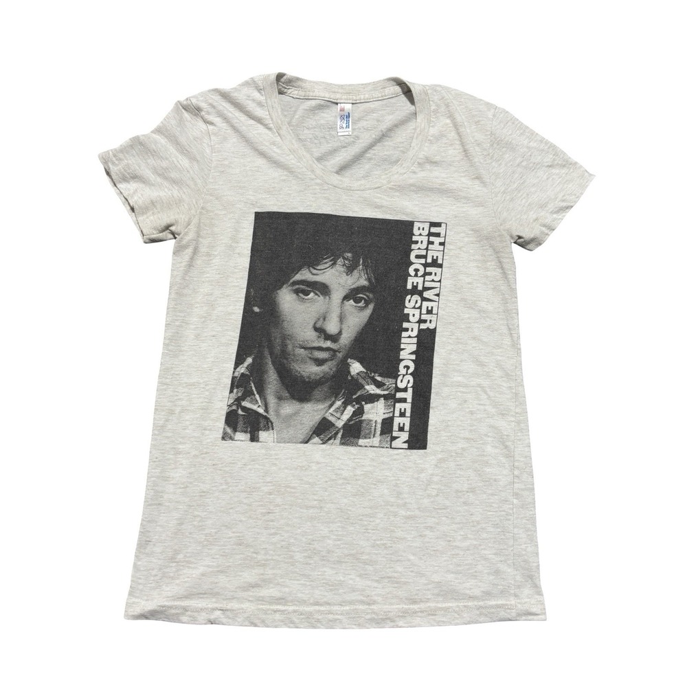 American Apparel Bruce Springteen & The River Tour T Shirt Size Large 16 x 25